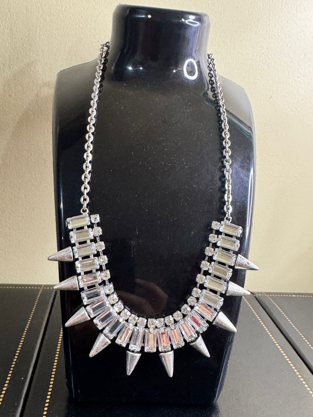 Banana Republic Silver Spike Statement Necklace - Women Jewelry